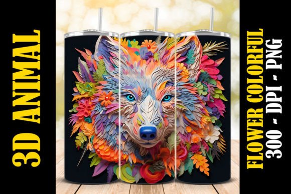Download 3D Arctic Wolf Tumbler 1 - Arctic wolf Collection
