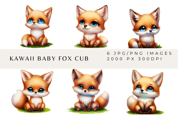 Download Kawaii Fox Cubs - Premium Bundle