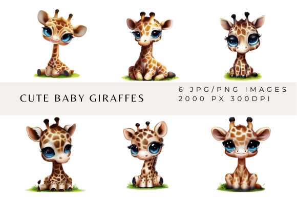 Download Cute Baby Giraffes - Premium Resources